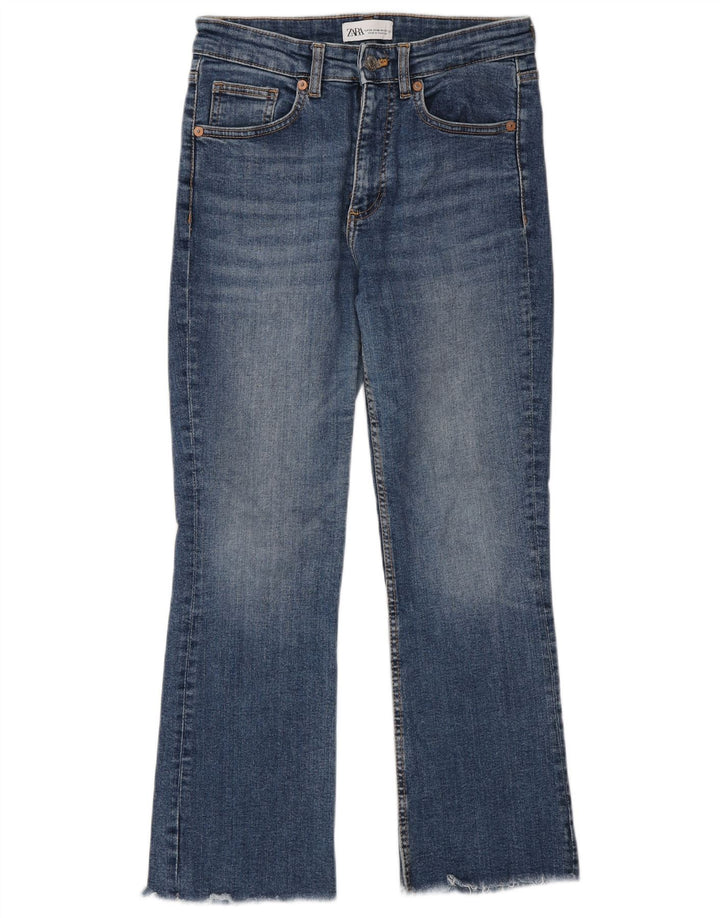 Jean évasé pour femmes Zara EU 38 Petit W28 L26 Bleu