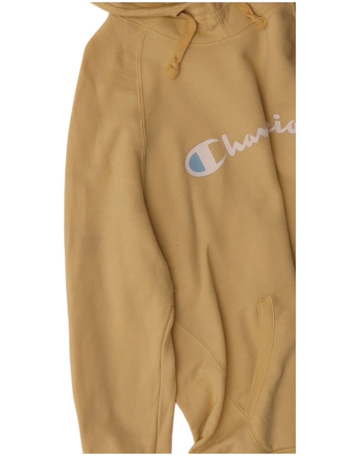 Champion Pull à capuche graphique pour hommes, grand jaune, polyester