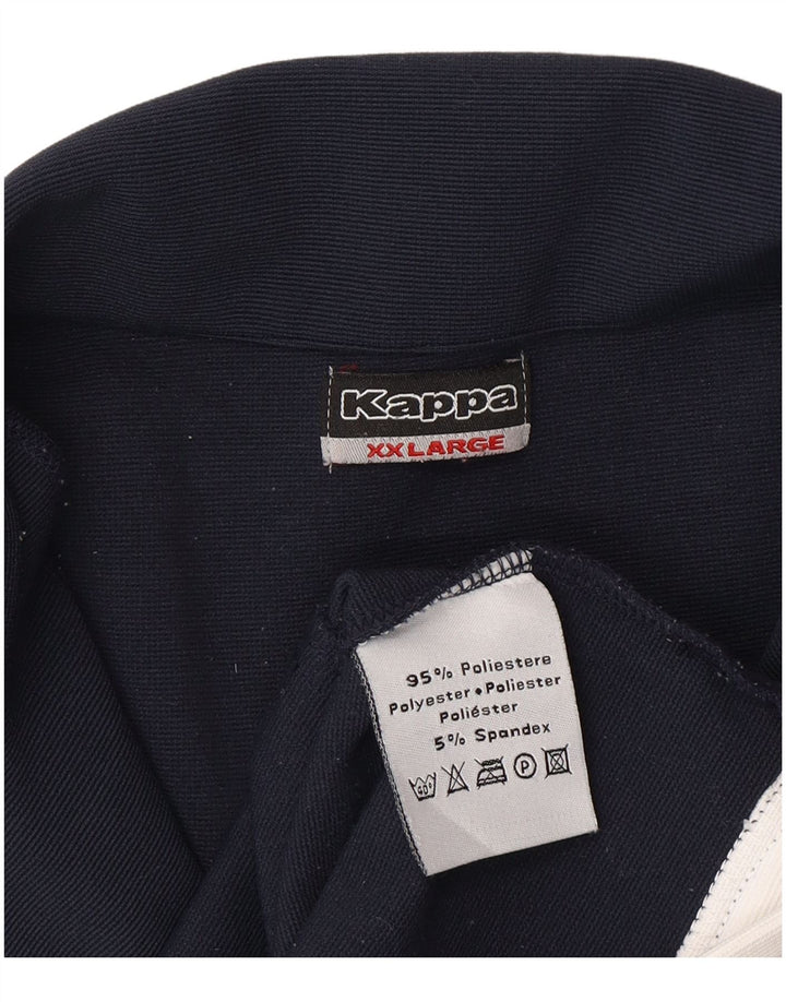 Kappa Veste de survêtement pour femme UK 20 2XL Bleu marine Colorblock Polyester