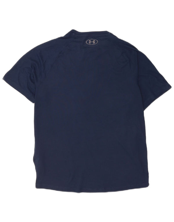 Under Armour T-Shirt Homme Bleu Marine Moyen Polyester