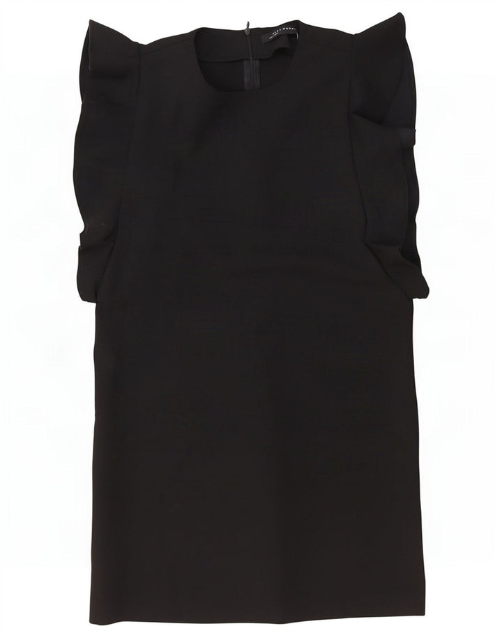 Zara Robe fourreau pour femme UK 16 Large Noir