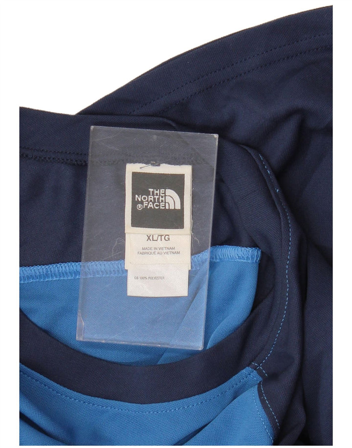 THE NORTH FACE T-Shirt Homme Top XL Bleu Colorblock Polyester