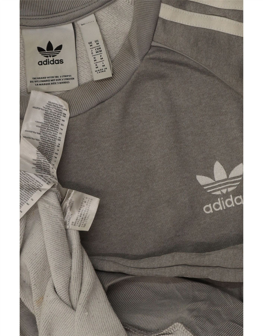 Adidas Sweat-shirt Homme Gris Moyen Polyester