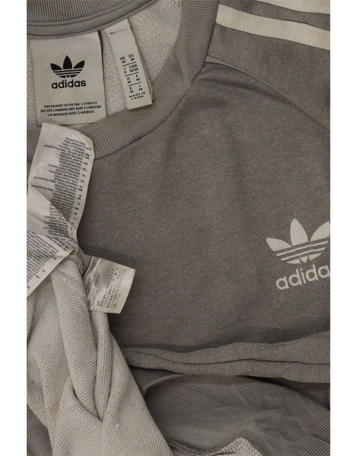 Adidas Sweat-shirt Homme Gris Moyen Polyester