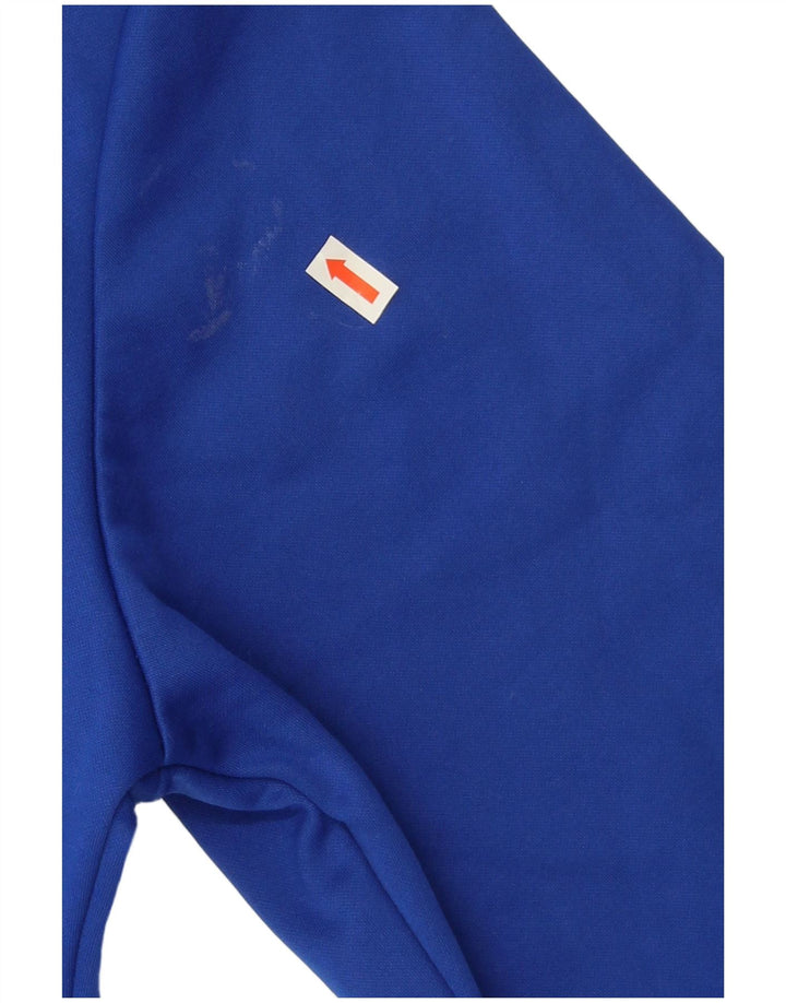 Lotto Sweat-shirt graphique à col zippé pour hommes, grand bleu, polyester