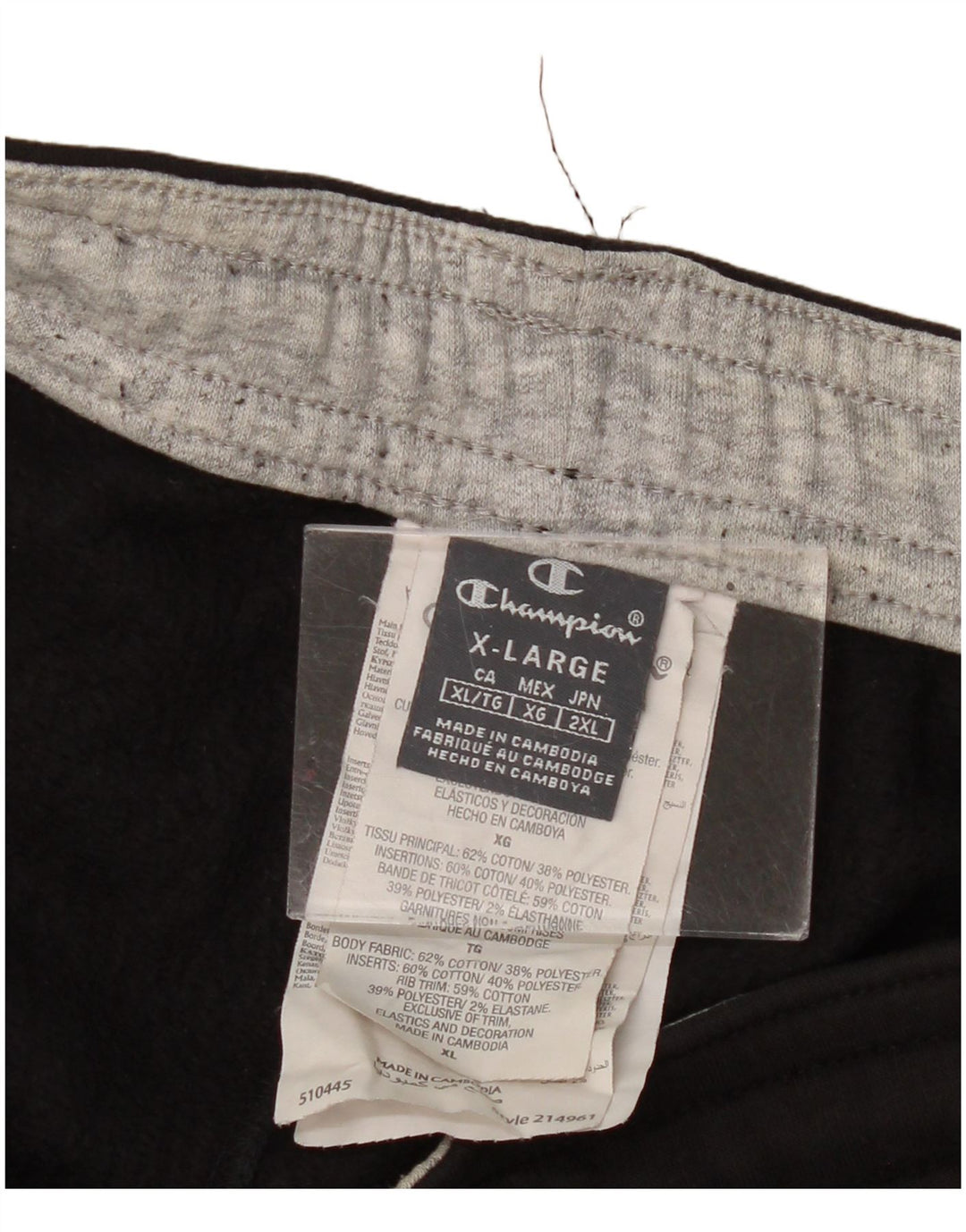 CHAMPION Pantalon de Survêtement Graphique Homme Joggers XL Noir Coton