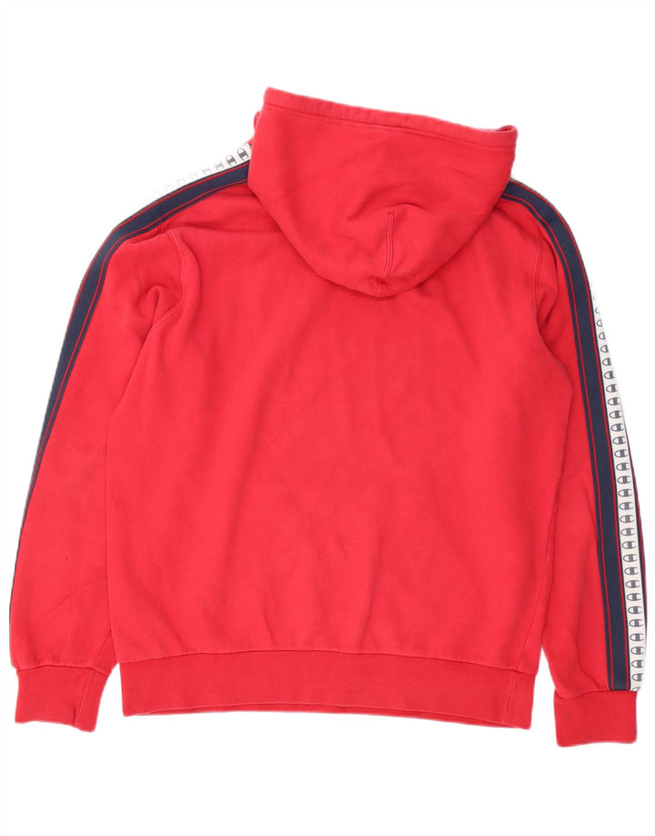 CHAMPION Pull à capuche graphique pour hommes, grand color block rouge