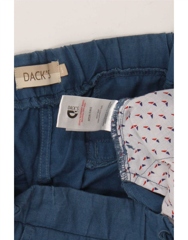 Dack's Pantalon Chino Droit Homme Petit W32 L25 Bleu Coton