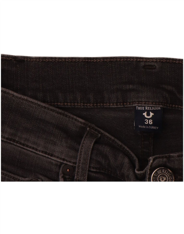 True Religion Jean slim vieilli pour homme W36 L34 Gris Coton