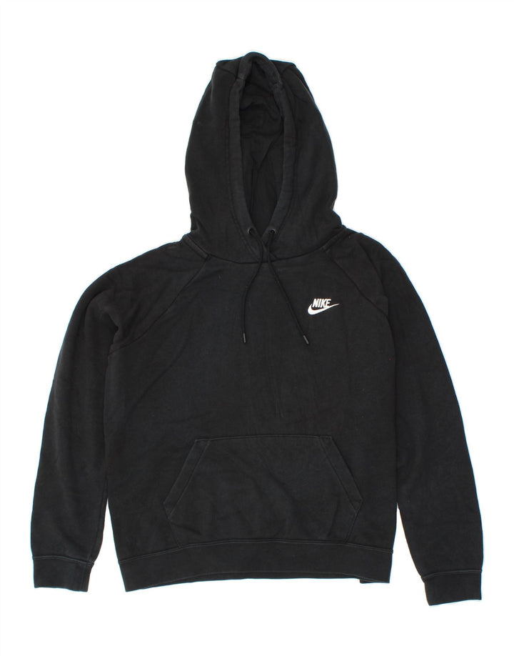 NIKE Womens Oversized Hoodie Jumper UK 14 Medium Black Cotton Vintage Nike and Second-Hand Nike from Messina Hembry 