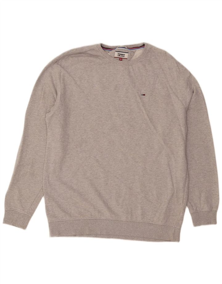Tommy Hilfiger Sweat-shirt coupe décontractée pour homme en coton gris moyen