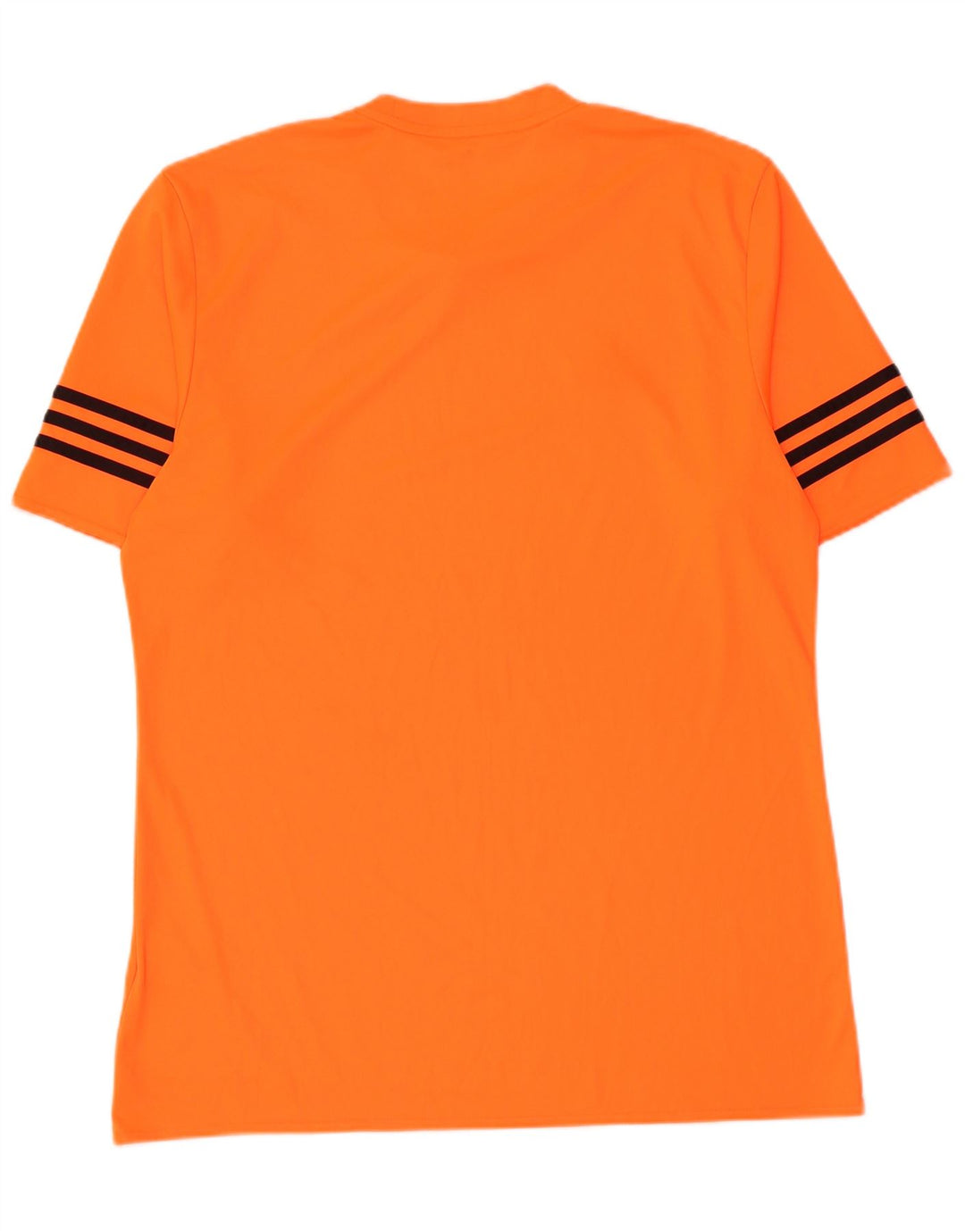 Adidas Hommes Climalite T-Shirt Haut Large Orange Rayé Polyester