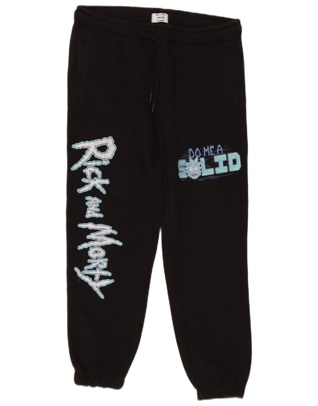 Pull & Bear Pantalon de Survêtement Rick et Morty Homme Noir Moyen