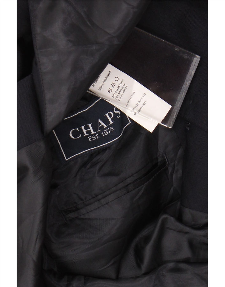 Chaps Veste blazer longue à 2 boutons pour homme UK 38 en laine bleu marine moyen