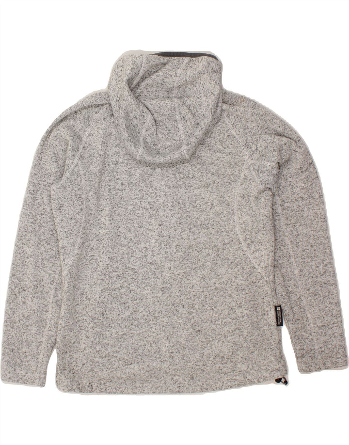 MOUNTAIN WAREHOUSE Womens Zip Hoodie Sweater UK 12 Medium  Grey Flecked Vintage Mountain Warehouse and Second-Hand Mountain Warehouse from Messina Hembry 
