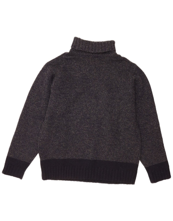 L.O.G.G Pull Col Roulé Homme XL Gris Colorblock Laine Vierge