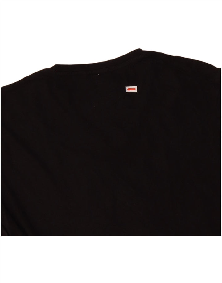 CALVIN KLEIN T-Shirt Graphique Coupe Slim Homme Noir Moyen Coton