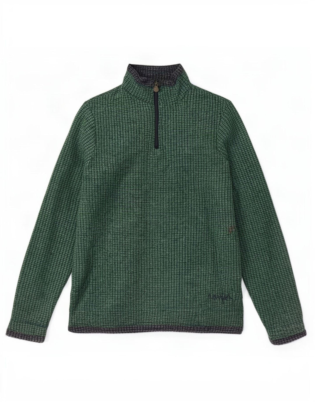 Weird Fish Pull polaire à col zippé pour femme UK 14 Large Vert Polyester