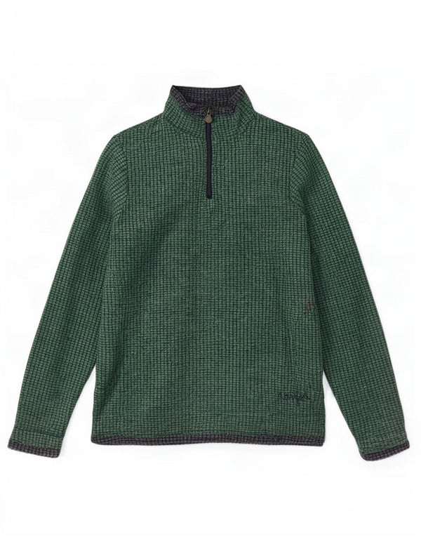 Weird Fish Pull polaire à col zippé pour femme UK 14 Large Vert Polyester