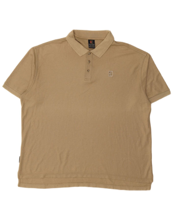 NIKE Polo Homme UK 45/47 XL Coton Beige