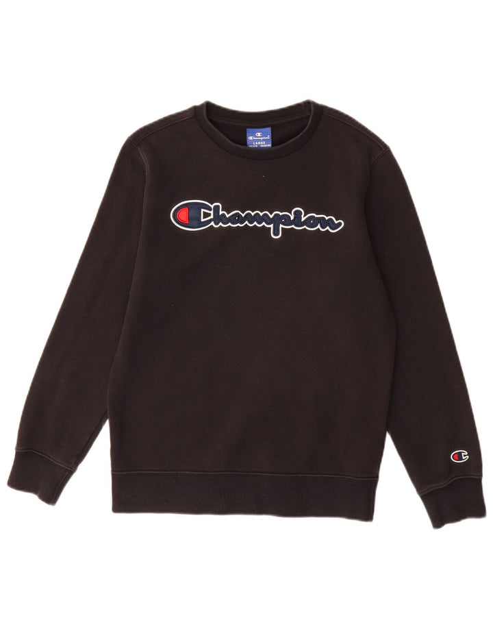 CHAMPION Sweat-Shirt Graphique Garçon 11-12 Ans Grand Noir Coton