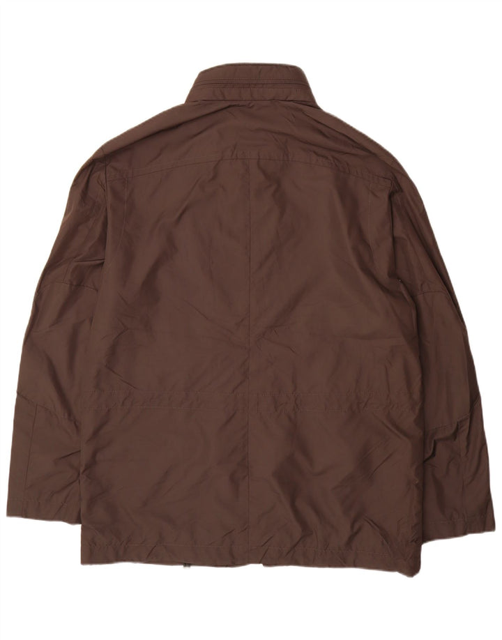 Hugo Boss Veste de pluie pour homme EU 52 XL Marron Polyester