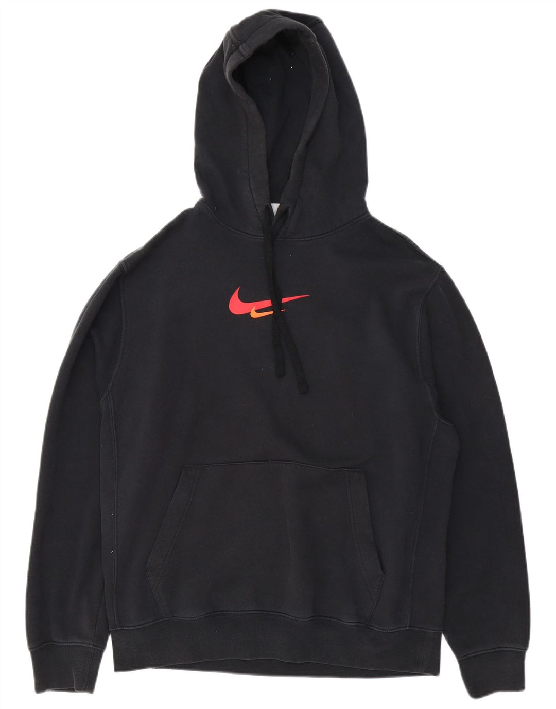 Nike Pull à capuche graphique en coton noir moyen pour homme