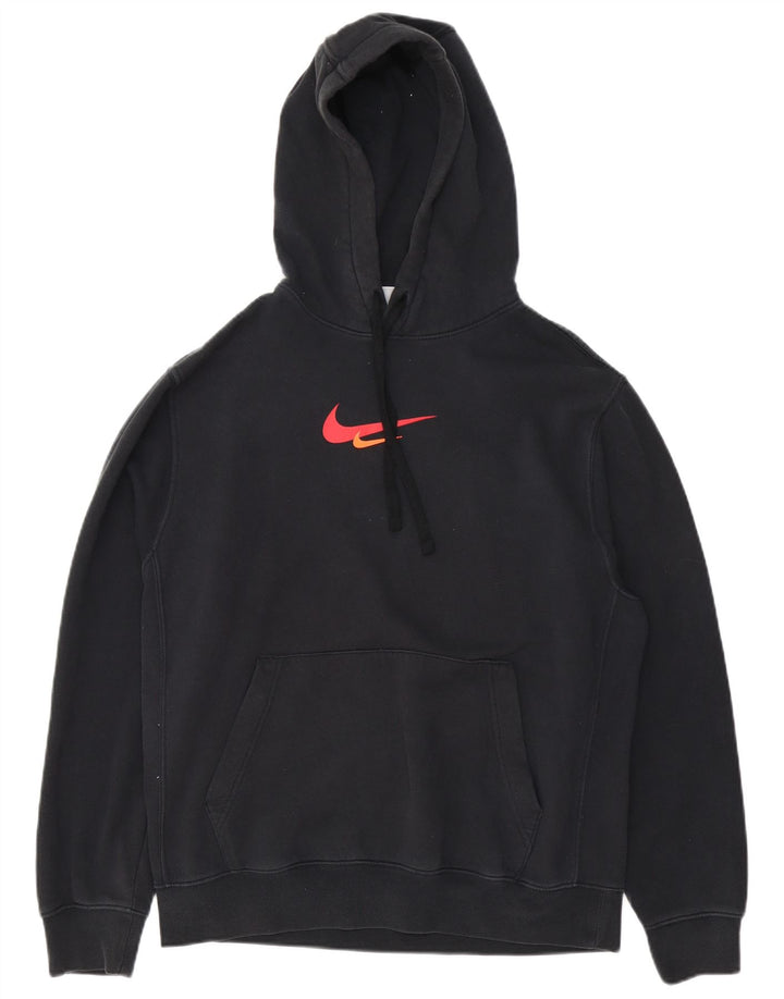 Nike Pull à capuche graphique en coton noir moyen pour homme