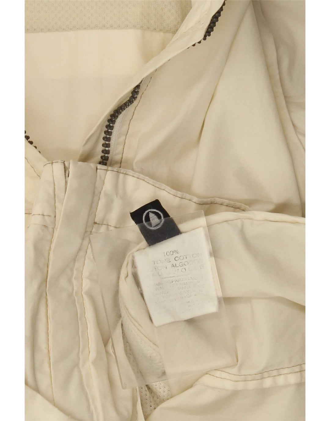 Murphy & Nye Veste bomber à capuche pour femme UK 10 Petit coton blanc cassé