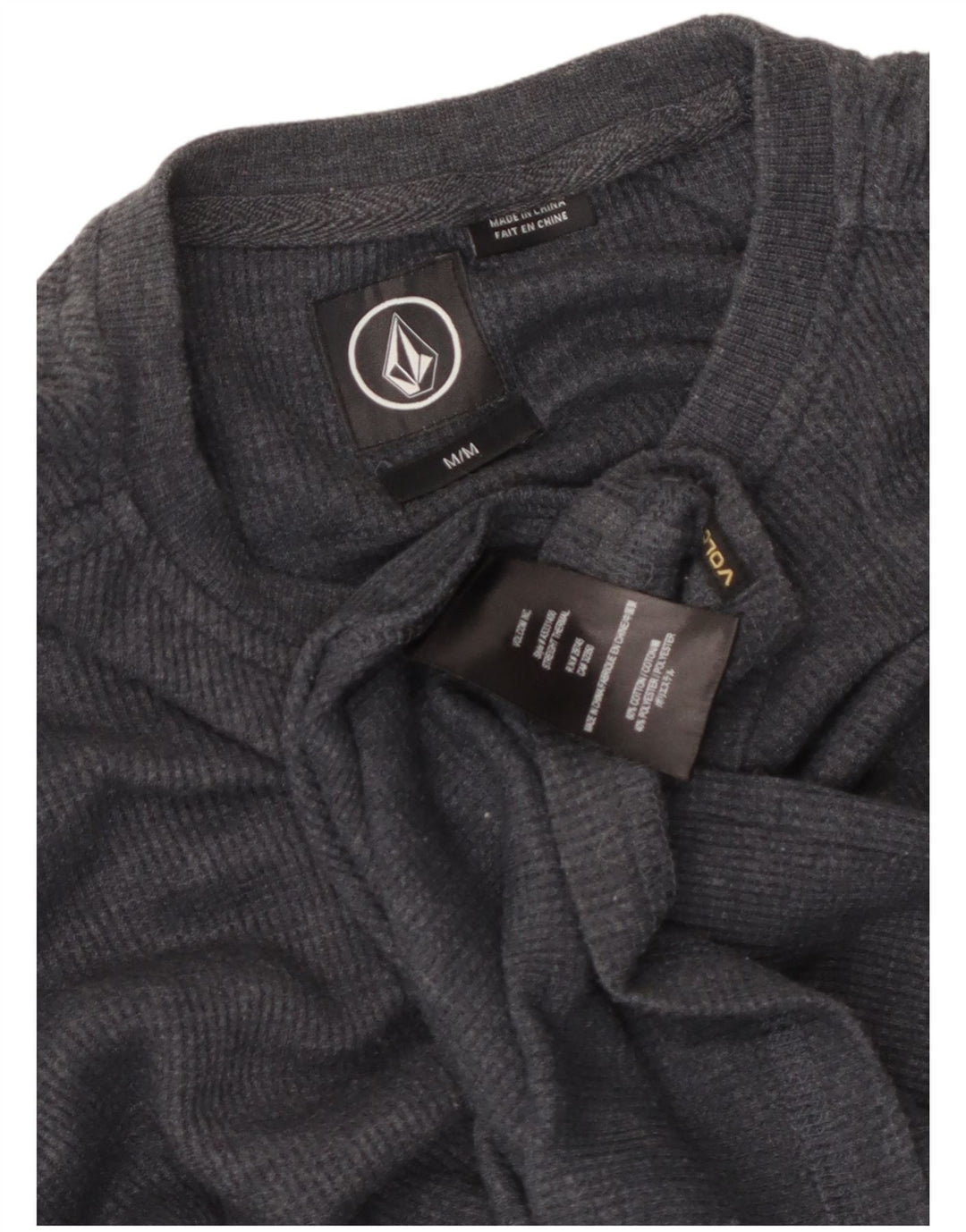 Volcom Haut coupe classique à manches longues pour homme en coton gris moyen