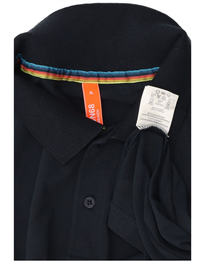 Sun68 Polo Homme XL Bleu Marine Coton