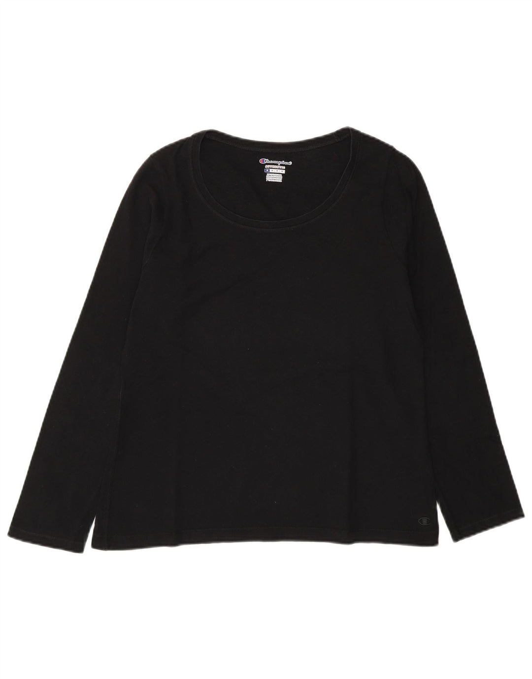 Champion Haut à manches longues pour femme UK 12 Medium Noir Coton