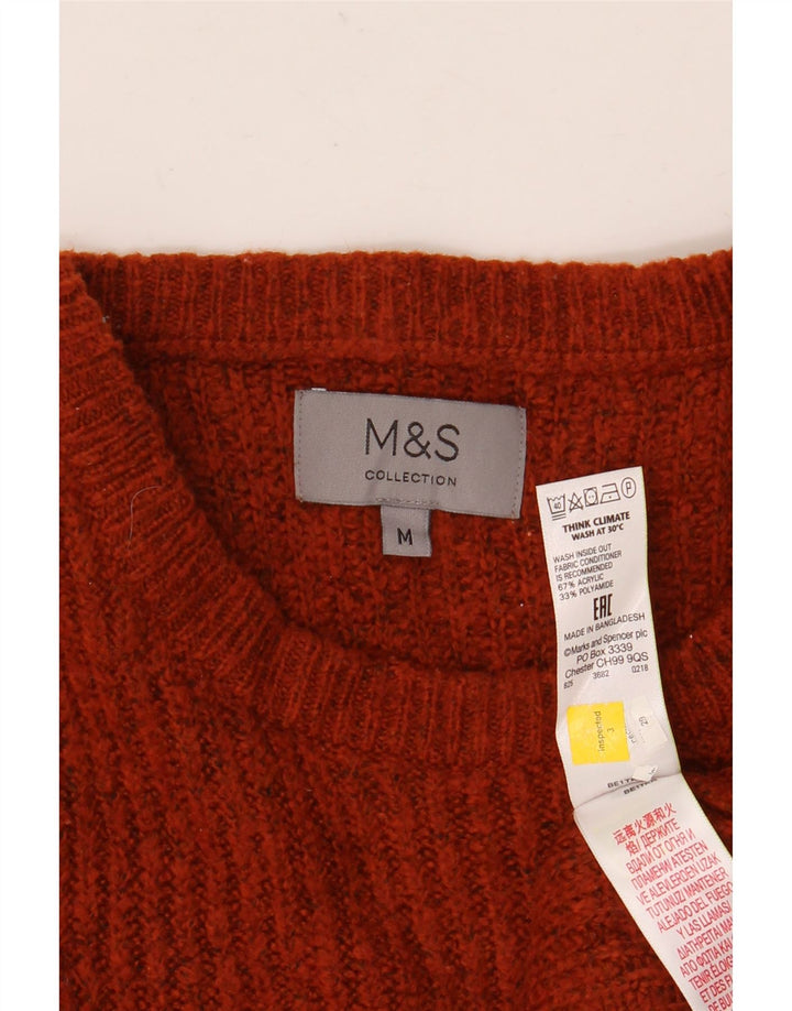 Marks & Spencer Pull Col Ras du Cou Homme Acrylique Bordeaux Moyen