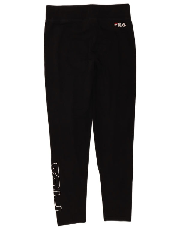 FILA Leggings graphiques pour femmes UK 14 coton noir moyen