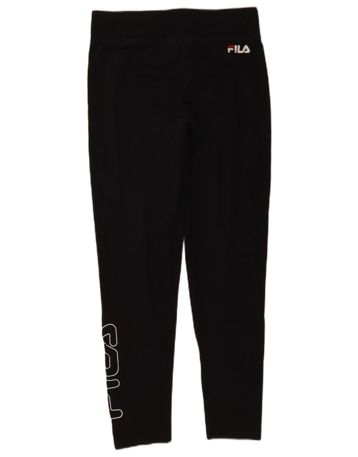 FILA Leggings graphiques pour femmes UK 14 coton noir moyen