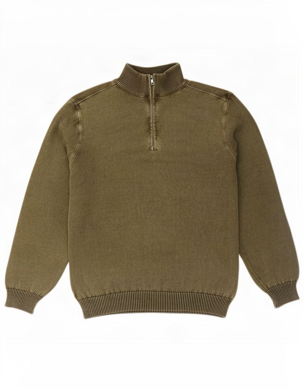 Marlboro Classics Pull à col zippé pour homme 2XL Coton kaki