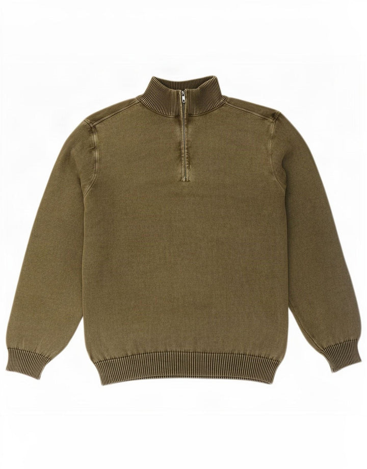 Marlboro Classics Pull à col zippé pour homme 2XL Coton kaki