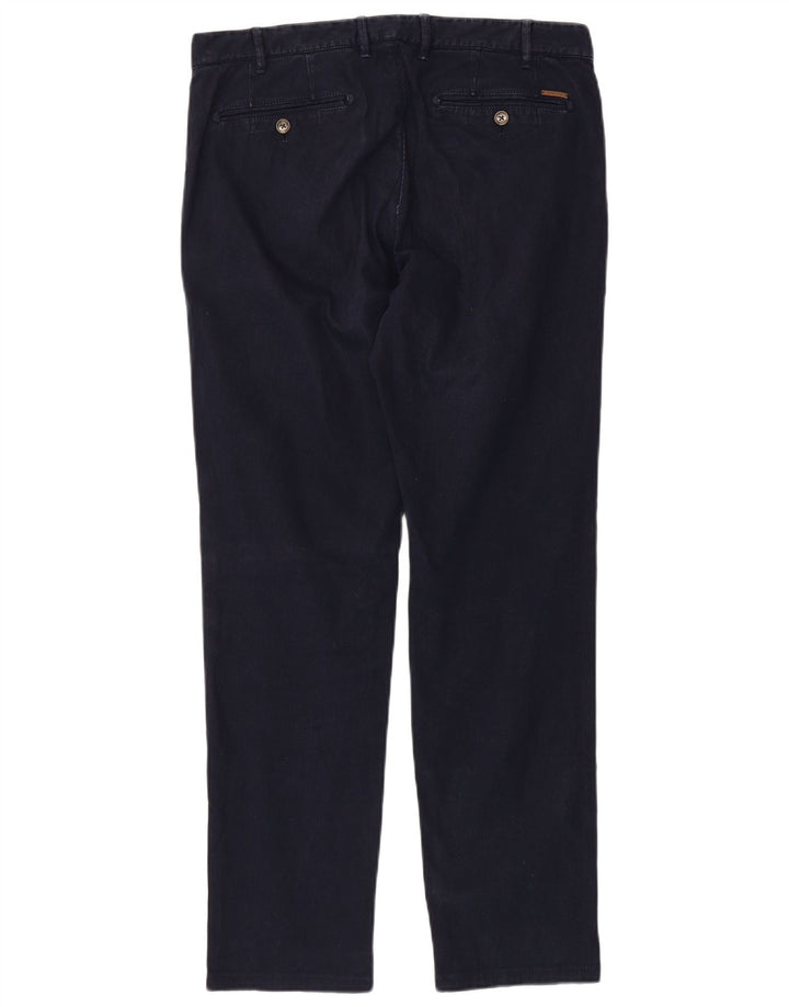 MASSIMO DUTTI Pantalon chino coupe décontractée pour homme EU 42 Large W32 L32 Bleu marine