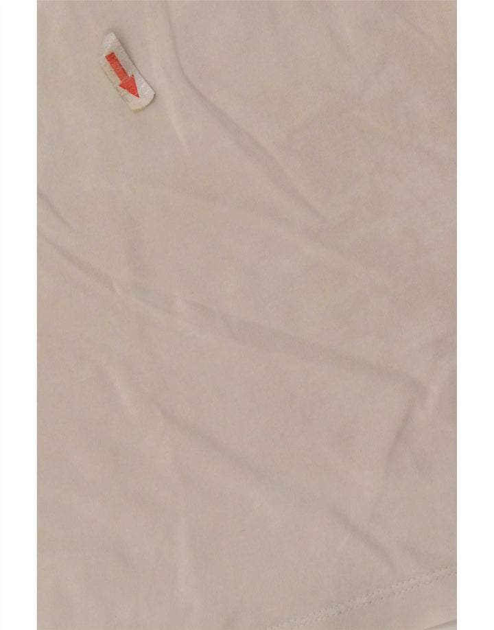 Adidas T-Shirt Femme Top UK 12 Coton Blanc Moyen