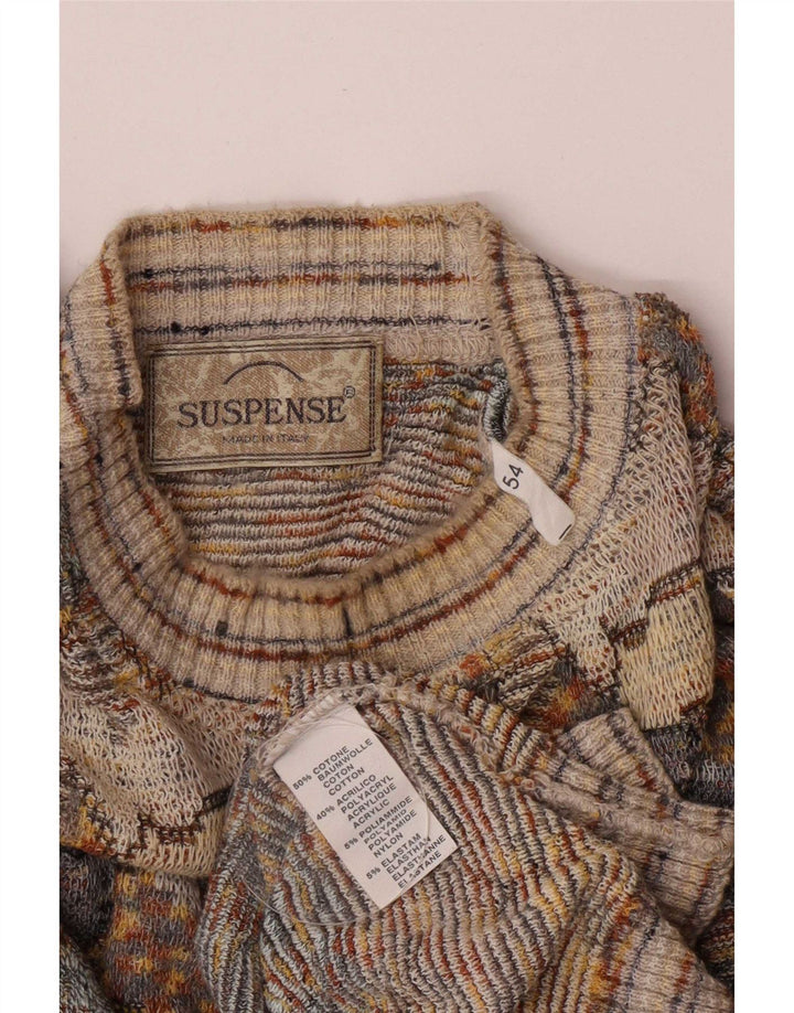 Suspense Pull à col rond pour homme à motif abstrait IT 54 XL Gris