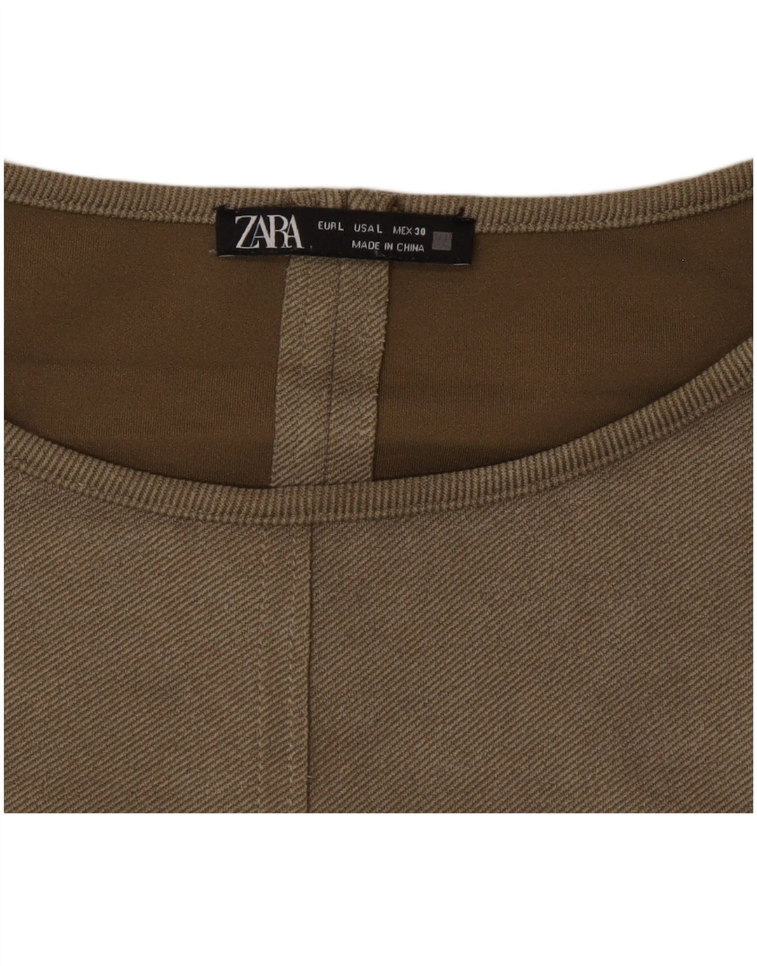 Zara Robe droite pour femme UK 16 Large Kaki