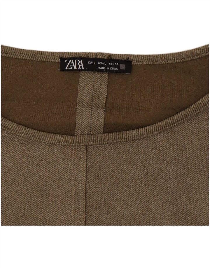 Zara Robe droite pour femme UK 16 Large Kaki
