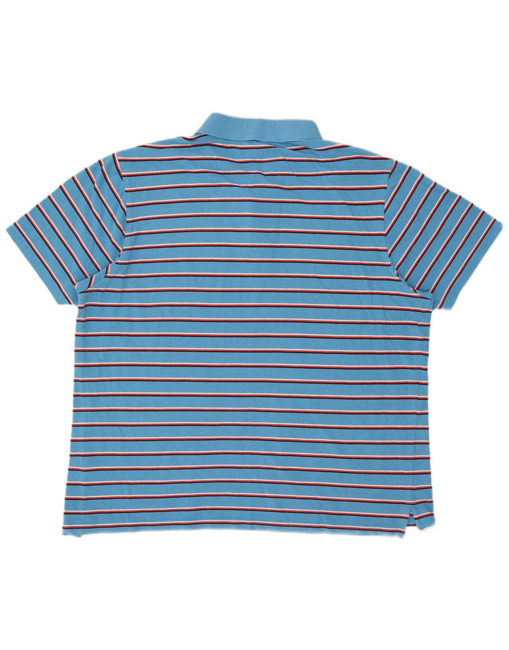 Lacoste Polo Homme Taille 8 3XL Bleu Rayé Coton