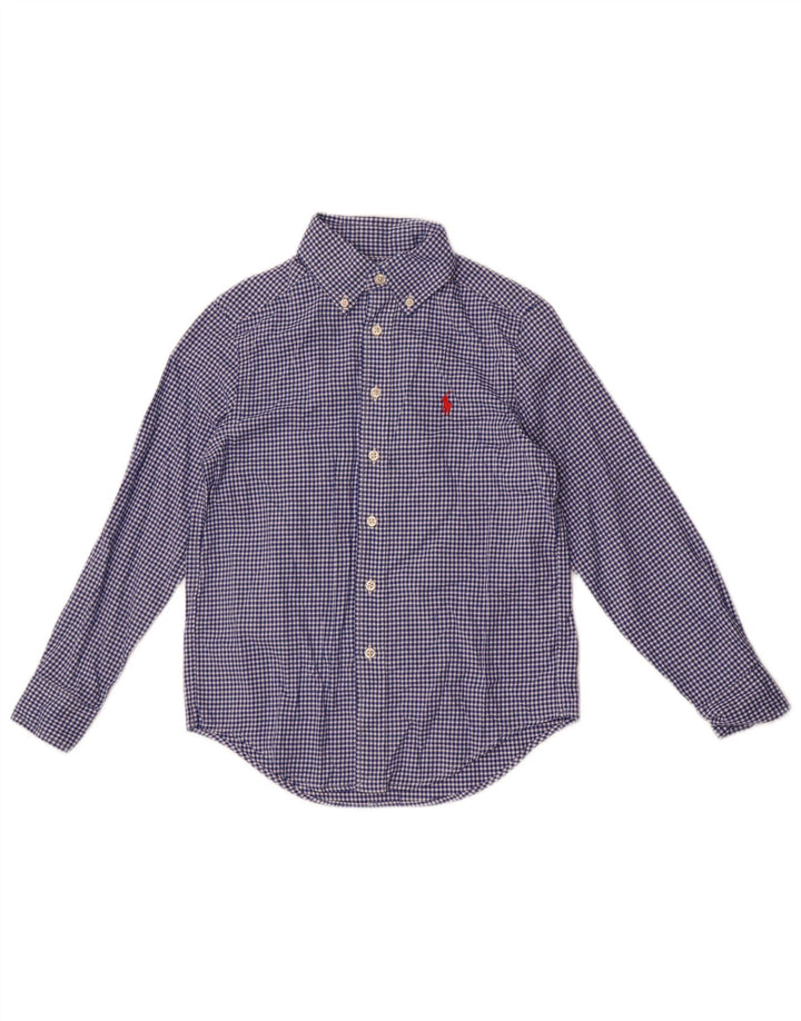 Ralph Lauren Chemise Garçon 7-8 Ans Petit Bleu Vichy Coton