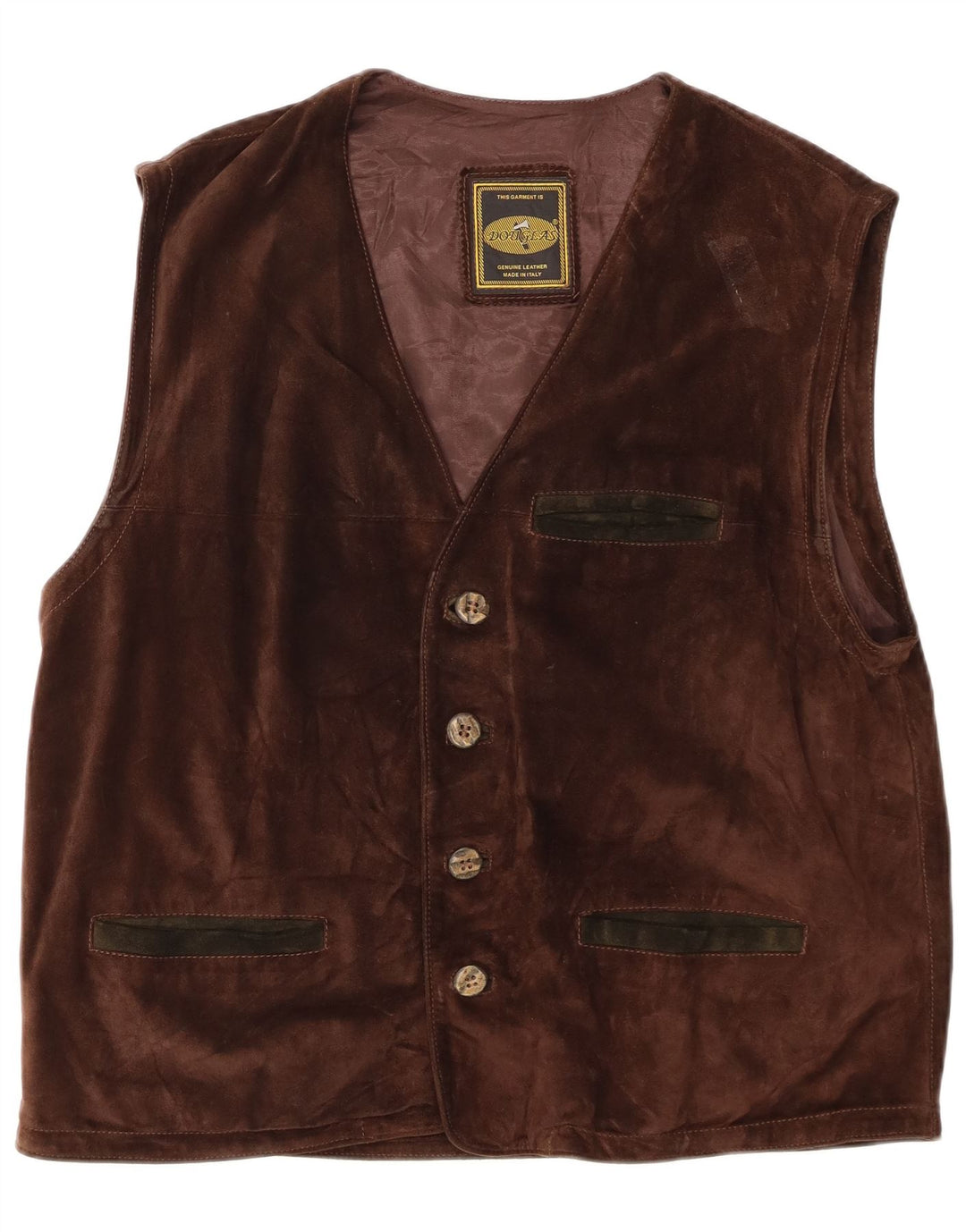 Douglas Gilet en daim pour homme IT 56 3XL Cuir marron