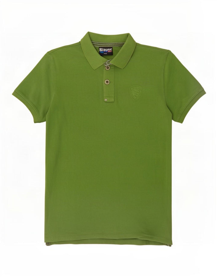 Blauer Polo Homme Petit Vert Coton