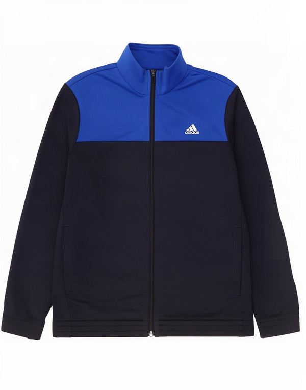 Adidas Veste de Survêtement Garçon 13-14 Ans Bleu Colorblock Polyester