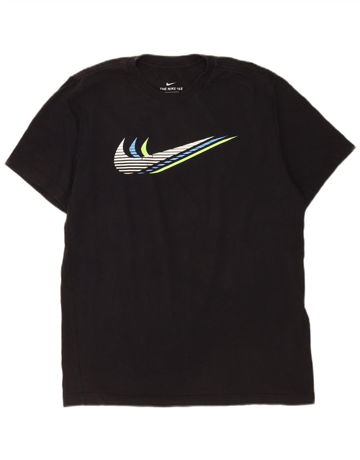Nike T-shirt graphique pour homme en coton noir moyen