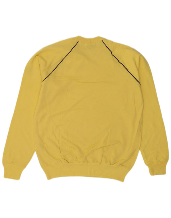 vintage Mens Regular Fit Sweatshirt Jumper XL Coton Jaune