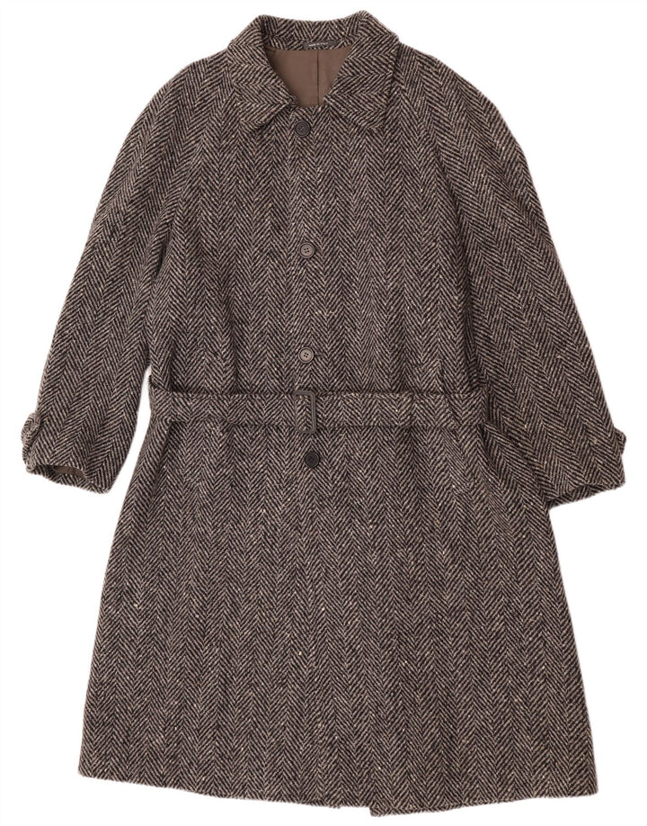 Lebole Manteau Homme IT 48 Laine à Chevrons Gris Moyen